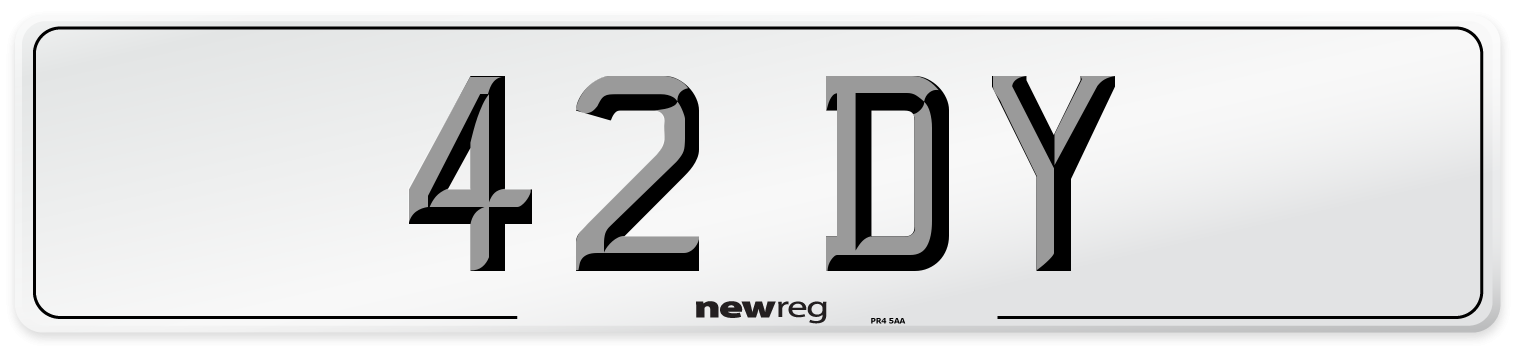 42 DY Number Plate from New Reg